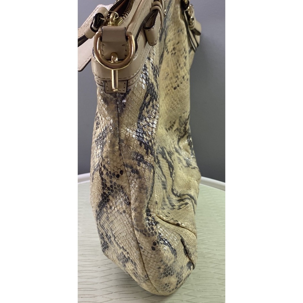 Coach Madison Lindsey Python Embssd Leather Satch… - image 6